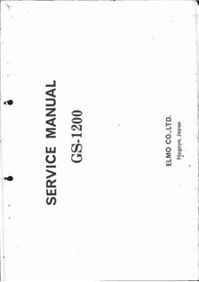 Elmo GS 1200 manual. Camera Instructions.